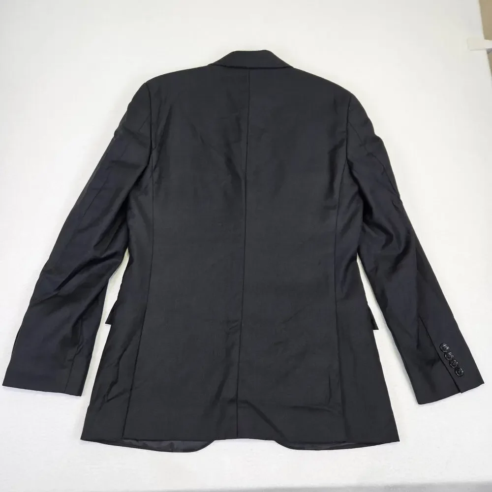J.Crew Thompson Tuxedo Jacket 38R Black Wool Peak Lapel Formal Wedding Dance Tux